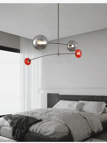 Nordic Art Magic Bean Pendant Lamp Modern Glass Chandelier
