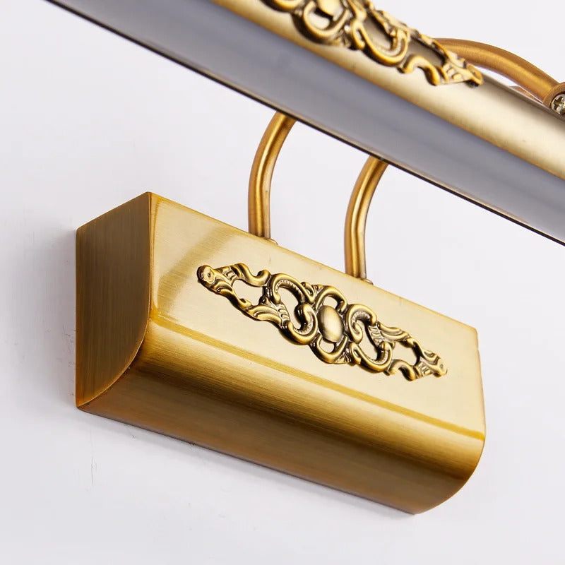 Europe Retro LED Mirror wall lamp Luxury gold bathroom cabinet mirror Headlight