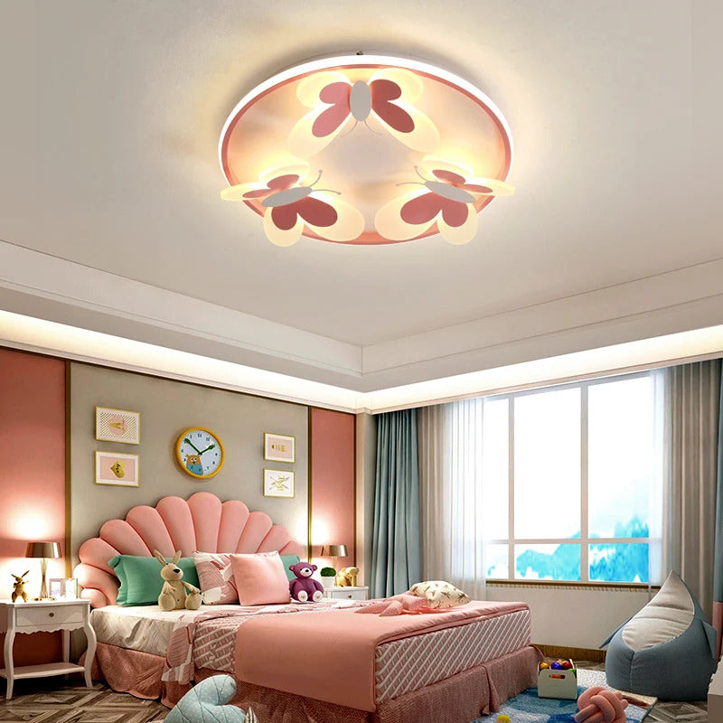 Butterfly ceiling lamp Children Room Indoor bedroom lamp