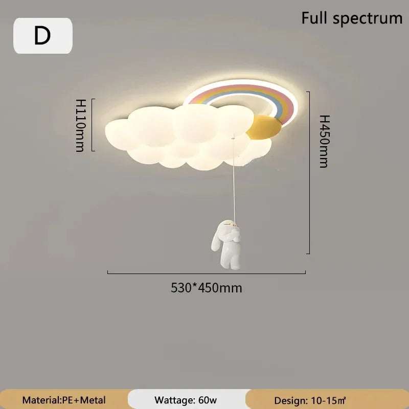 Cloud Child Stylish Ceiling Lights Bedroom Home Decor Lighting Luster Fixture