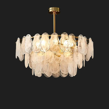 Nordic Luxury Glass Pendant Lamp Metal Crystals LED Chandeliers