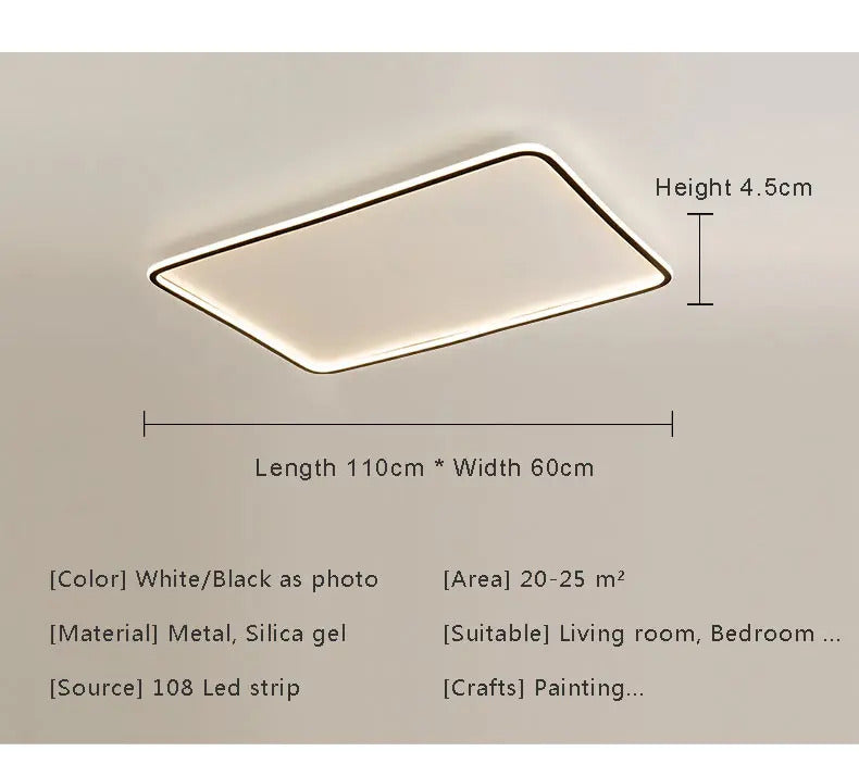 Modern with Remote Control Dimmable Flush Mount Bedroom Living Room Ceiling Light