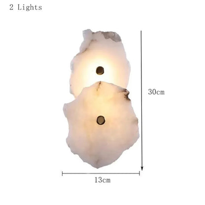 Natural Marble Luxury Wall Lamp Nordic Irregular stone Sconce light