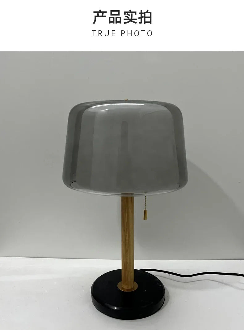 Nordic Bedroom Bedside Lamp Simple Cream Style Modern Design Room Decoration Study Glass LED Table Lamps