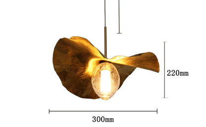 Lotus Leaf pendant light Hammered brass pendant lamp for living room dining room bedroom decoration kitchen light fixtures