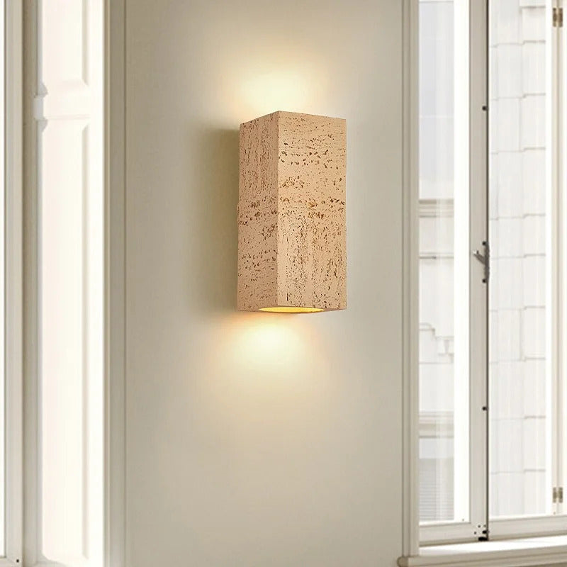 Nordic cave stone wall lamp Square outdoor cement Wall Lamp LED Sconce