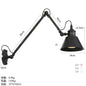 Nordic simple long black wall light Industrial Pole Swing Arm vintage Reading wall lamp