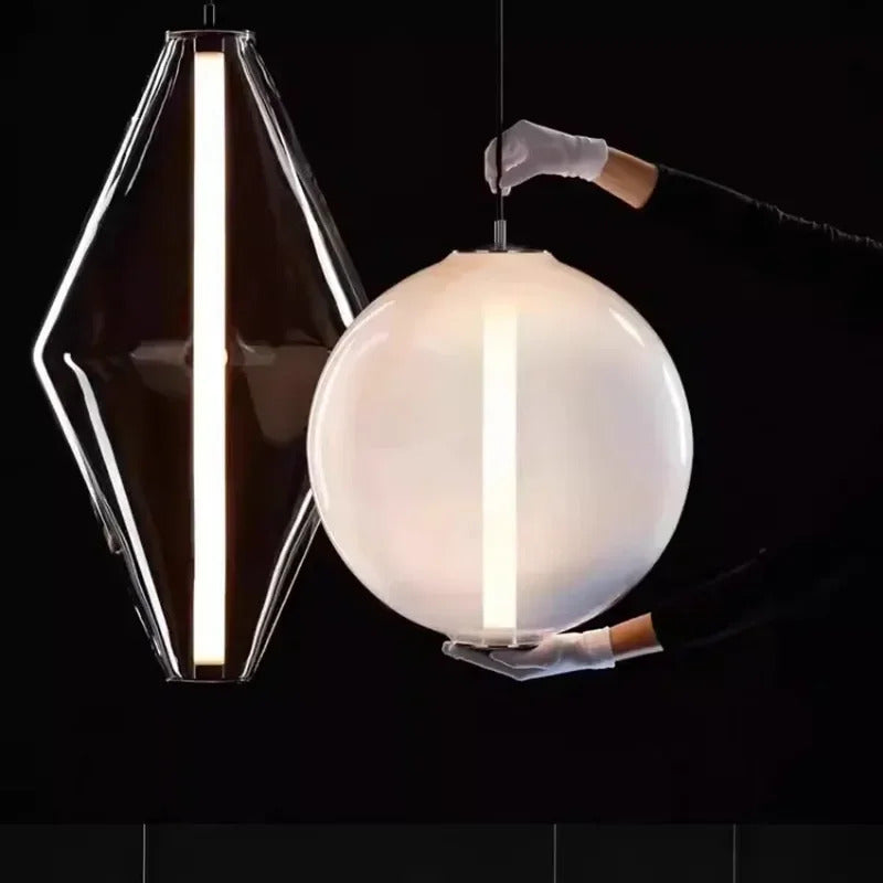 Nordic Minimalist Restaurant  LED Pendant Light Modern Designer Glass Pendant Light