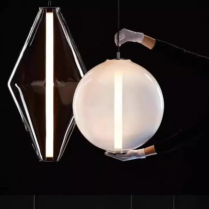 Nordic Minimalist Restaurant  LED Pendant Light Modern Designer Glass Pendant Light