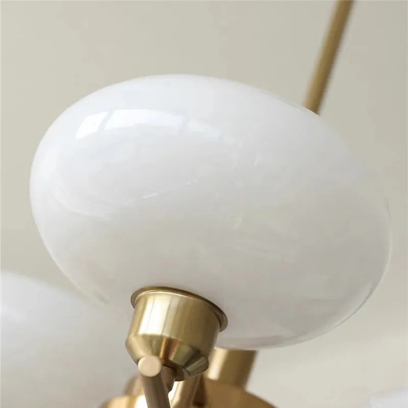 Mid century Bauhaus Chandeliers French Cream Style Pendant Lights