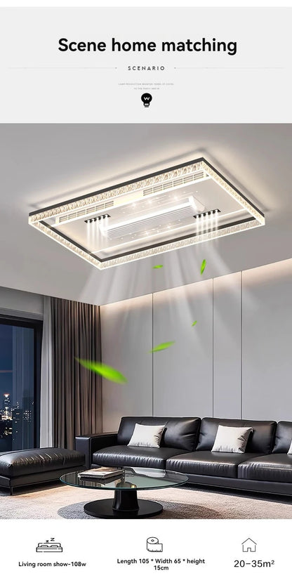 Ceiling Fan Light Invisible Bladeless Ceiling Lamp With Remote Control