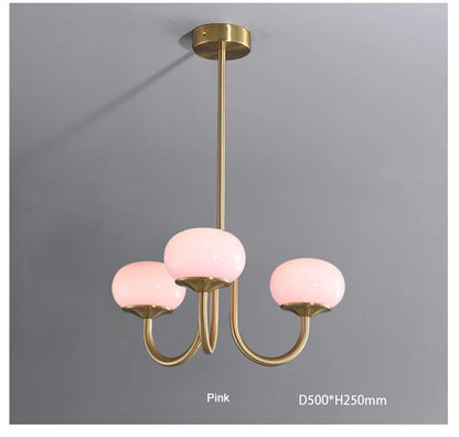 Nordic Simple Bedroom Lamp Designer Art Warm Romantic Children's Room Pink Medieval Bauhaus Chandelier