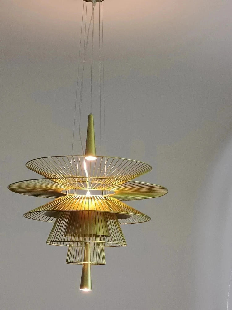 Vintage Gravity Origin Chandelier Luxury Metal lustre suspension black amd gold light for Living Dining Room kitchen island Lamp