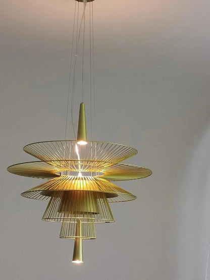 Vintage Gravity Origin Chandelier Luxury Metal lustre suspension black amd gold light for Living Dining Room kitchen island Lamp