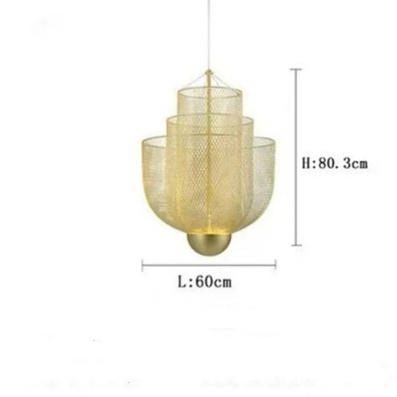 Designer Metal Cage Chandelier Modern Meshmatics Chandelier
