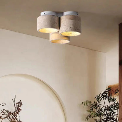 Trio Travertine Ceiling Light
