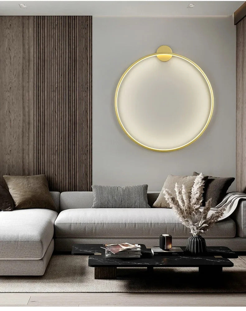 Nordic Minimalist Circle Background LED Wall Lamp Modern sofa background wall lights