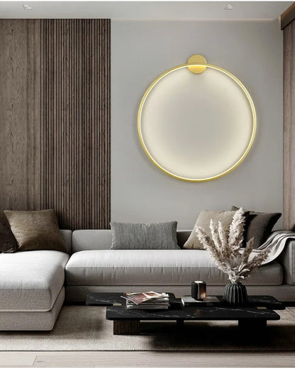 Nordic Minimalist Circle Background LED Wall Lamp Modern sofa background wall lights