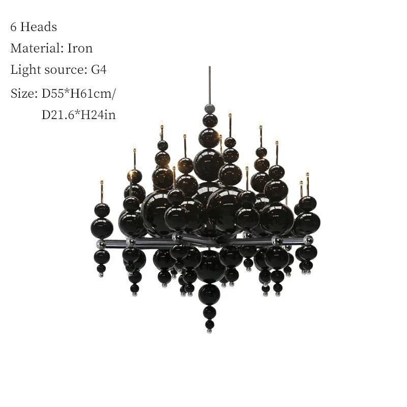 Luxury Living Room Black Chandelier Designer Tears From Moon Chandelier