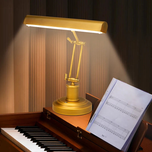 12W LED Piano Light for Upright Piano Adjustable Piano Lamp with 3 Color Temperature Stepless Dimming Vintage Desk Lamp