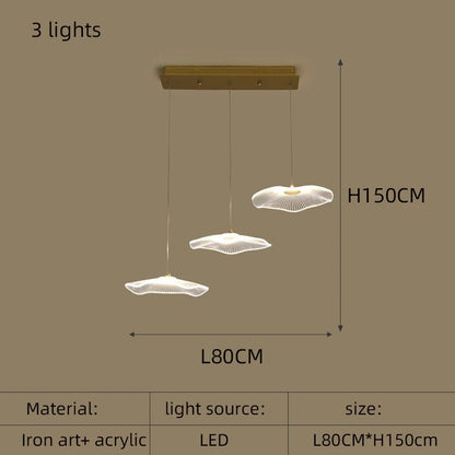 Nordic chandelier Leaf lotus chandelier of petals restaurant creative living room