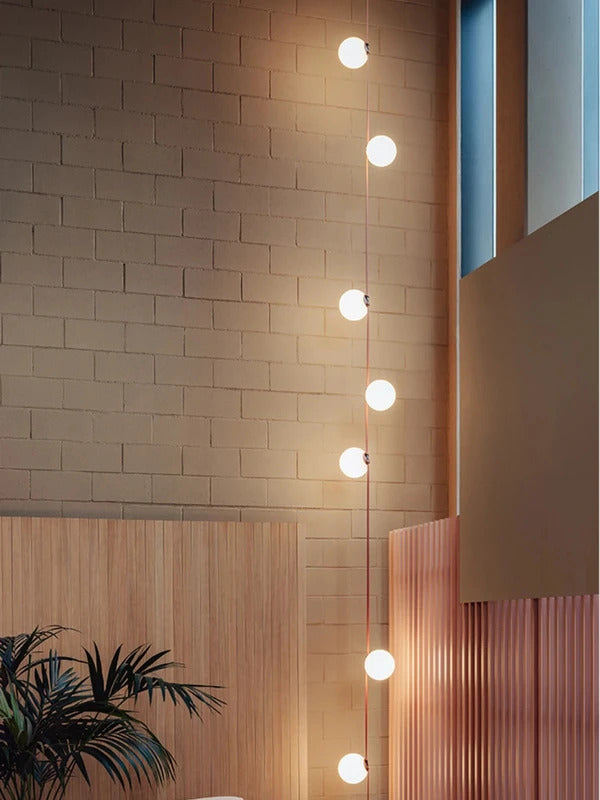 PLUSMINUS LED Belt Pendant lamp Trendy glass ball light