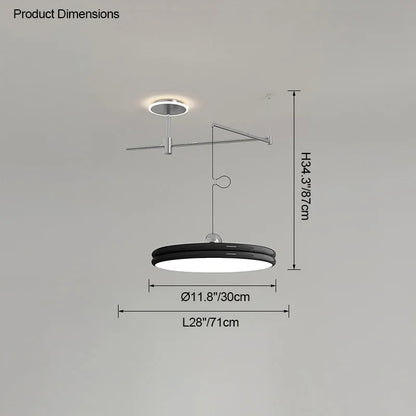 Dining table light modern chandelier Round Reading Desk Light