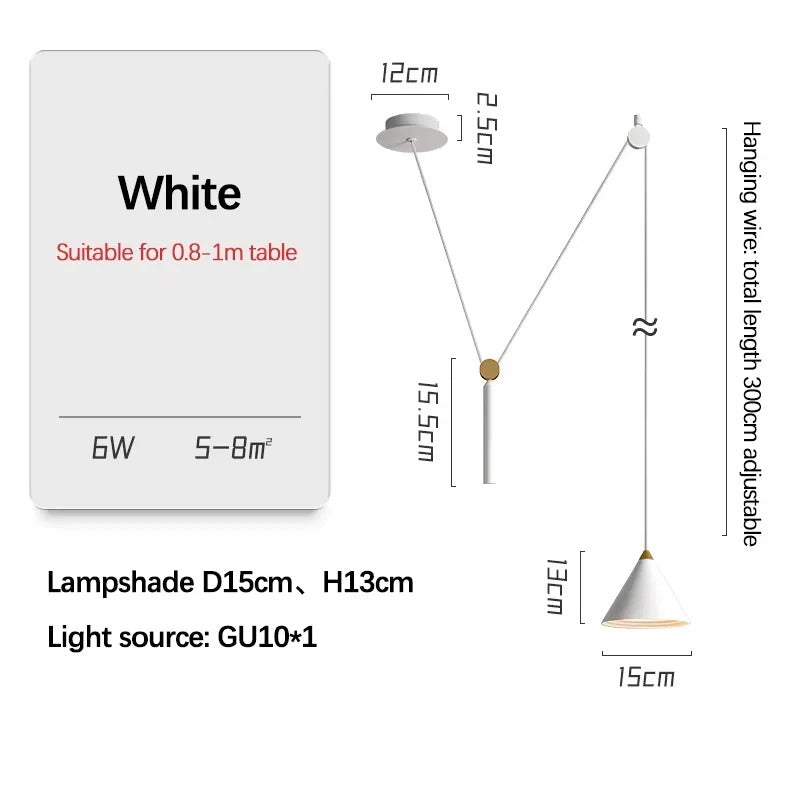 Modern minimalist Linear pendant light Nordic Industrial hanging light