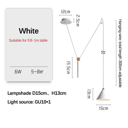 Modern minimalist Linear pendant light Nordic Industrial hanging light