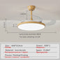 Ceiling Fan With Light Modern Remote Smart Invisible Ceiling Fan Bedroom Lamp