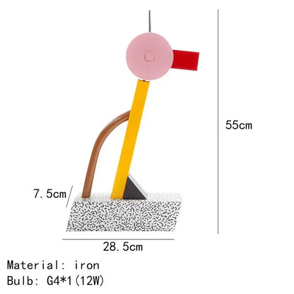 Milan Art Abstract Duck Table Lamp LED G4 Bulb Rainbow Metal Bedside Lamps Bedroom Art Children‘s Room Decorative Light Fixture
