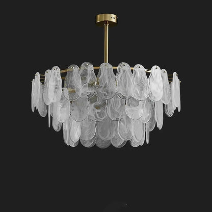 Nordic Luxury Glass Pendant Lamp Metal Crystals LED Chandeliers