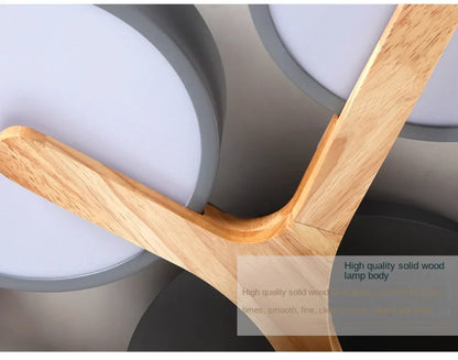 Modern Ceiling Lamp Bedroom Minimalist Wood Home Decor Lighting Fixtures