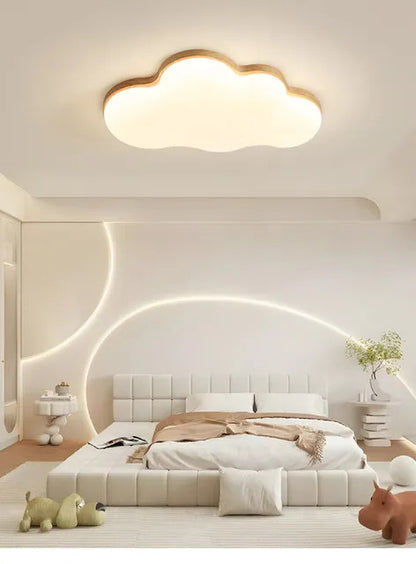 Modern Cloud Ceiling Light cute wooden cartoon Children's bedroom lighting
