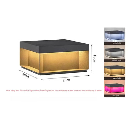 Modern Simple Solar Pillar Light High Quality Outdoor Waterproof Gate Pillar Yard Wall Light