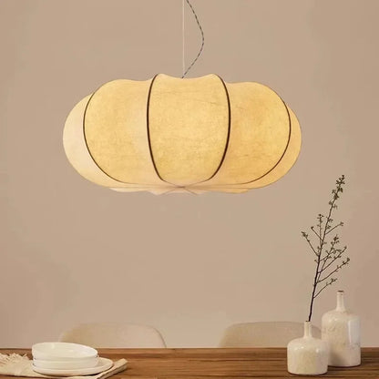 Japanese Style Wabi-sabi Style Silk Chandelier Retro Creative Bedroom Lamp