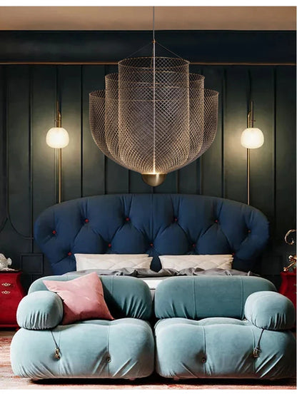 Designer Metal Cage Chandelier Modern Meshmatics Chandelier