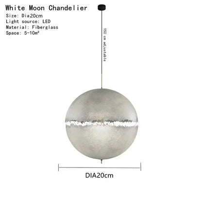 Danish design Moon Pendant light Italian Postkrisi Designer orb chandelier Atmosphere light