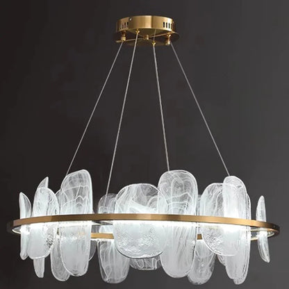 Modern Luxury crystals Ring Chandelier Italian designer glass golden pendant light