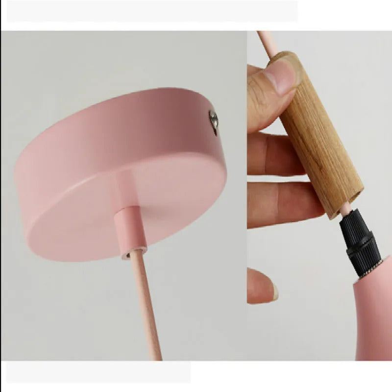 Nordic LED Modern Pendant Lights Iron Kitchen Dinning Room Hanging Lamp