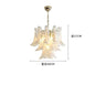 White Petal Glass chandelier French branch shaped crystal pendant light