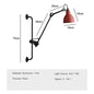 Nordic simple long black wall light Industrial Pole Swing Arm vintage Reading wall lamp