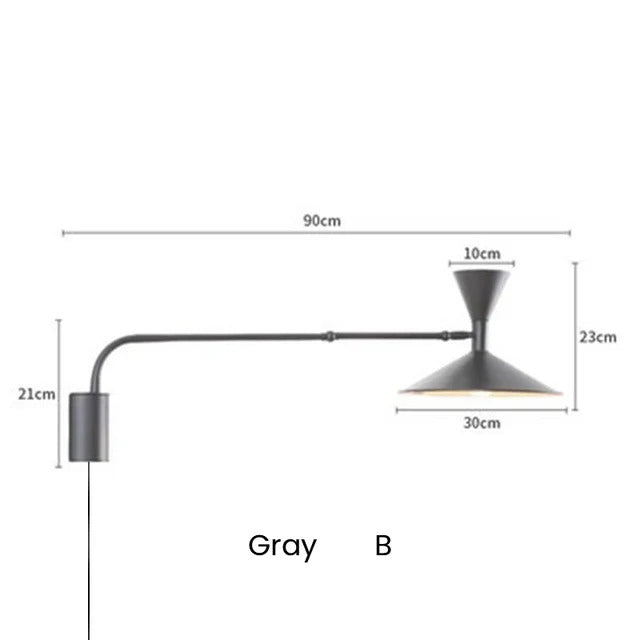 Modern Minimalist Wall Light LED Marseille Italian Designer Swing Arm Adjustable Wall lamp