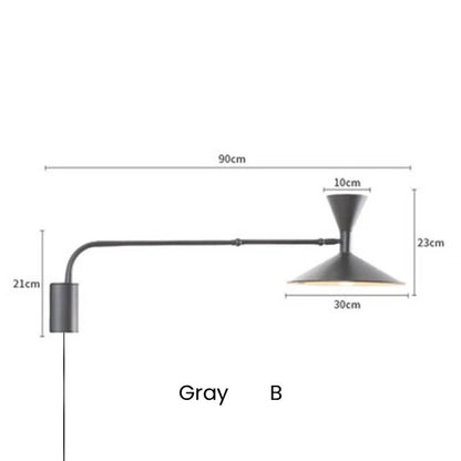 Modern Minimalist Wall Light LED Marseille Italian Designer Swing Arm Adjustable Wall lamp