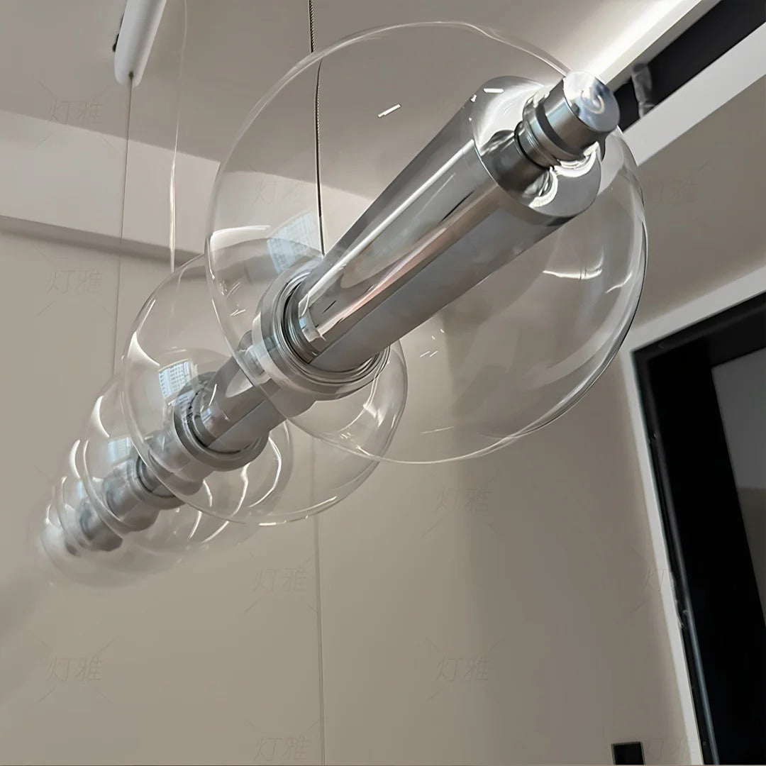 Italian Glass Bubble Pendant Light Dining Room Table Luce Sferica Glass Linear Lights Chandelier for Kitchen Island Bar Counter