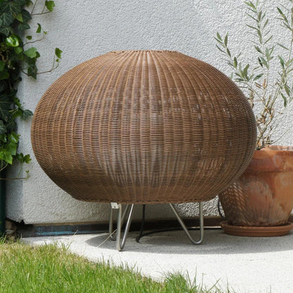 Natural handmade rattan floor lamp Japanese Outdoor waterproof Garden standing lamp