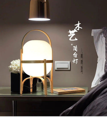 Wood Art Modern Simple Led Desk Lamp Living Room Study Bedroom Bedside Lamp Home Deco Table Lamp Student Dormitory Light Fixture