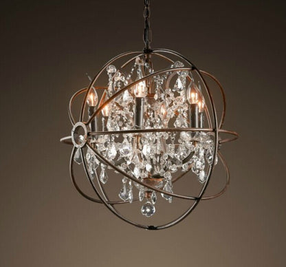 Rustic Orb Chandelier farmhouse kitchen Island light