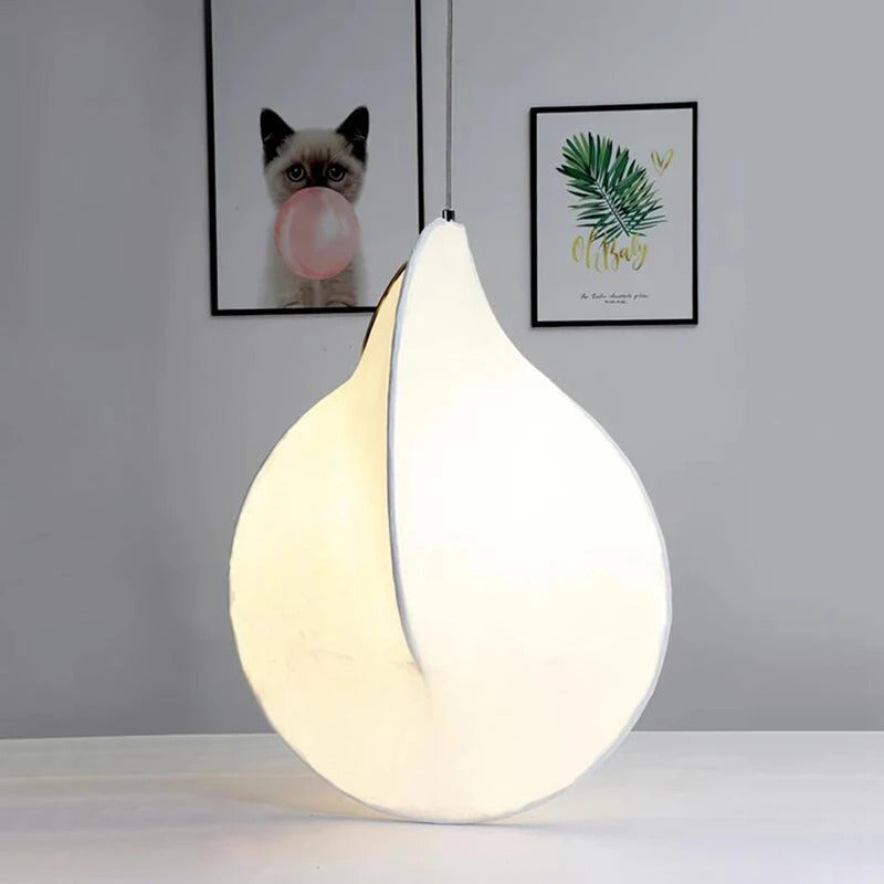 Japanese Silk Chandelier LED Wabi Sabi Pendant Lamp Living Room LED Cocoon Lamp