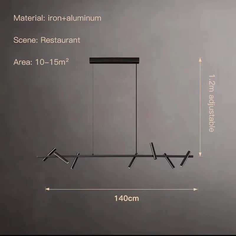 Nordic ring Chandelier balck Metal adjustable spot lamp living room Dining Room Kitchen Indoor Lighting led round Pendant light